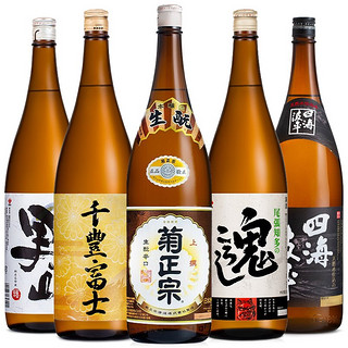 菊【年货】日本清酒烧酒 洋酒 米酒发酵酒 年货宴请 菊上选清酒组合5瓶*1.8L