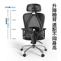 京东百亿补贴：UE 永艺 M60人体工学椅 黑框黑网-升降扶手 网布