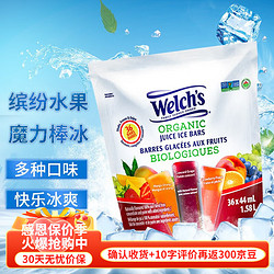 Welch's 进口多口味水果汁棒冰碎碎冰自制冰沙甜品 休闲儿童零食果冻冷饮 36支*44ml/支