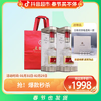 WULIANGYE 五粮液 白酒第八代普五500ml×2瓶双瓶装配礼袋 商务宴请送礼好酒