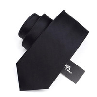 墨诺佰MANOBLE 墨诺佰 男士商务职业领带 经典8CM纯色领带礼盒正装 黑色