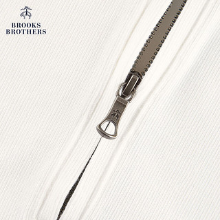 布克兄弟（BrooksBrothers）男士24早春半拉链高领针织衫毛衣 1001-白色 S