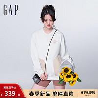 Gap男女装2024春季重磅拼接口袋logo卫衣876988 灰色 180/100A(XL)亚洲尺码