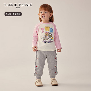 Teenie Weenie Kids小熊童装24春男女宝宝圆领插肩袖T恤 蓝色 120cm