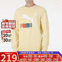 彪马（PUMA）男装 运动服时尚彩色LOGO卫衣跑步训练上衣舒适休闲套头衫 535287-41 S(170/92A)