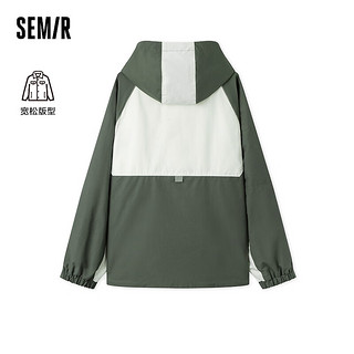 森马（Semir）外套男2024春季三防宽松连帽外套潮流户外工装 绿色调00344 185/104B/XXXL