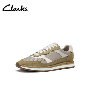 Clarks其乐工艺系列托尔休闲跑鞋时尚运动鞋休闲德训鞋男 土黄色-男款 261700337 40