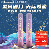 KUMPOO 薰风 专业耐打飞行稳定比赛训练熏风银河4号羽毛球一筒6个装(77速) 银河4号一筒6个装