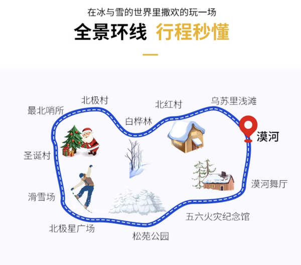 去漠河追极光吧！黑龙江漠河3天2晚 纯玩跟团自由行（含住宿）