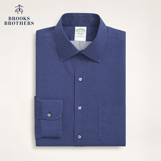 Brooks Brothers 男士春新宽距领免烫修身长袖正装衬衫