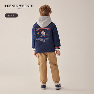 Teenie Weenie Kids小熊童装24早春男童马甲可拆卸棒球夹克 藏青色 110cm