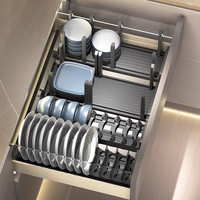 碗碟收纳架碗盘厨房抽屉收纳分隔内置碗架柜内橱柜餐具盘子置物架