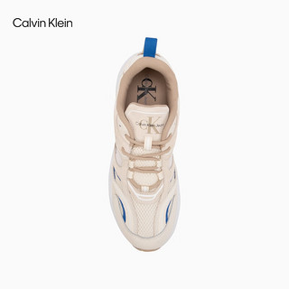 Calvin Klein Jeans24春夏男复古撞色拼接厚底网球鞋运动鞋新年ZM02670 01S-牛乳白 40