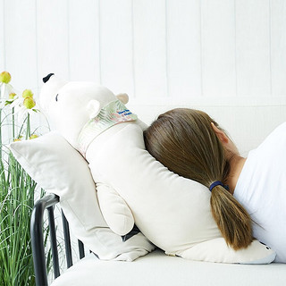 LIV HEART北极熊抱枕毛绒玩具卡通娃娃公仔陪睡玩偶睡觉抱枕 北极熊冰丝抱枕 100cm