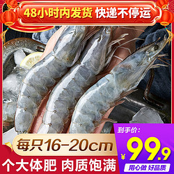 天海藏 南美白虾1.65kg/盒40-45只左右 每只16-20cm海鲜水产大虾 天海藏南美白虾