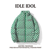 IDLE IDOL 冬季新品轻奢时尚格纹潮流面包服ins保暖百搭情侣款外套