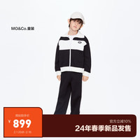 little MO&Co.两件套装 little moco童装24春装男女童拉链卫衣外套直筒长裤 黑色 110/56