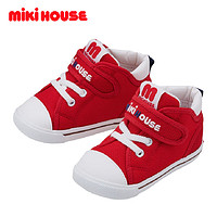 MIKIHOUSE儿童学步鞋针织网面透气软底鞋 二阶段红色14.5cm