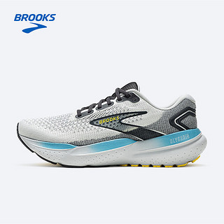 布鲁克斯（BROOKS）男子专业缓震跑步鞋Glycerin甘油21 椰奶色/铁灰/黄色45