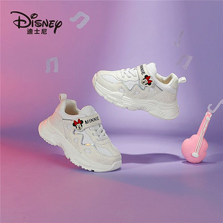 88VIP：Disney 迪士尼 童鞋女童老爹鞋秋百搭小白鞋休闲小女孩运动鞋潮