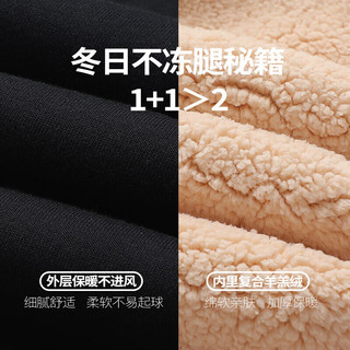 Classic Teddy精典泰迪女童加绒裤子儿童加厚长裤冬季保暖休闲裤 黑色 120 