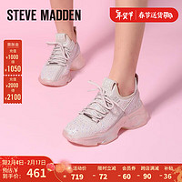 史蒂夫·马登 STEVE MADDEN/思美登秋冬透气休闲运动老爹鞋女 MISTICA 白色 34