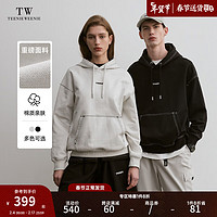 Teenie Weenie Men小熊男装2024春季连帽国潮重磅美式卫衣潮牌外套 浅灰色 185/2XL