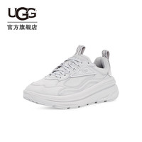 UGG 春季男女同款舒适纯色系带圆头厚底老爹鞋时尚休闲鞋 1136845 SSMK  烟银色 40 SSMK | 烟银色