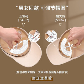 稻草人帽子女简约休闲鸭舌帽大头围百搭字母棒球帽男士防晒保暖帽子 黑色 可调节