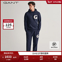 GANT甘特2024早春男士时尚纯色百搭休闲裤2009034 433夜蓝色 XXL