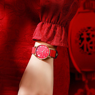 KANGOL女士手表满天星系列告白款时尚气质腕表满钻防水女 中国红