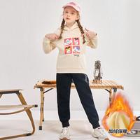 巴布豆 BoBDoG【卫衣卫裤两件套】特卖女童加绒加厚套装可爱印花百搭出游秋冬