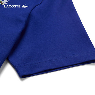 LACOSTE法国鳄鱼男装24时尚潮流图案圆领百搭短袖T恤|TH7363 X0U/方纳石蓝 3 /170