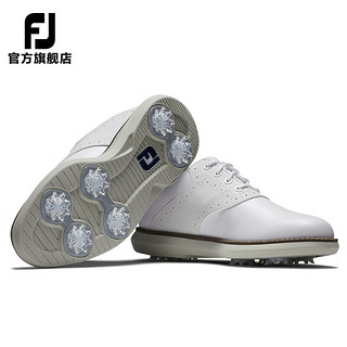 FOOTJOY 高尔夫球鞋FJ儿童鞋Junior轻量青少年有钉golf运动鞋子男 白/灰45035 美码6=37.5码