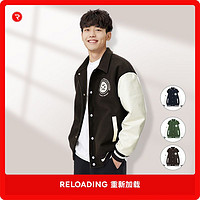 RELOADING PEACEMAKER 重新加载 秋冬翻领圆领刺绣Logo休闲撞色棒球服茄克外套男