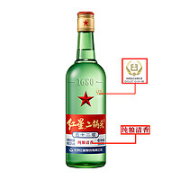 88VIP：红星 二锅头52度绿瓶大二500ml单瓶装清香型口粮酒