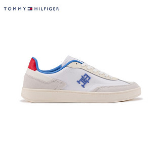 TOMMY HILFIGER  24春季女装复古拼接刺绣板鞋休闲运动鞋FW0FW07889 白色C30 36