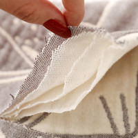 莎舍 纯棉加厚卡通纱布枕巾日系全棉男女学生通用单人枕头巾一对装