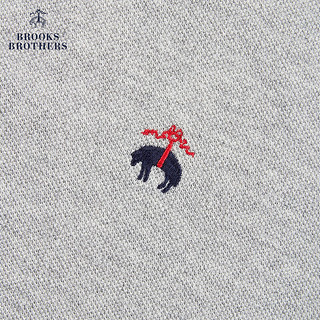 布克兄弟（BrooksBrothers）男士24早春棉质针织衫简约Polo衫 0007-灰色 L