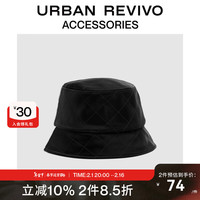 URBAN REVIVO女士时尚休闲百搭高阶渔夫帽UAWA30173 黑色 F