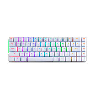 ROG 魔导士 机械键盘 无线键盘 游戏键盘 68键小键盘 2.4G双模 cherry樱桃青轴 RGB背光 月耀白 魔导士月耀白