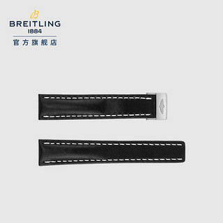 百年灵（BREITLING）一体式摩登牛皮表带（不含表扣) 黑色Novonappa小牛皮429X