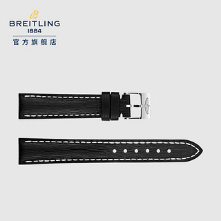 百年灵（BREITLING）一体式摩登牛皮表带（不含表扣) 黑色Novonappa小牛皮429X