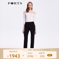 PORTS宝姿早春女装小脚口长裤ALN9P011LWP096 黑色 6