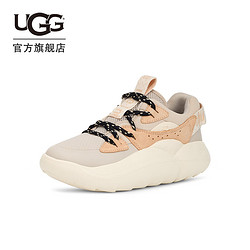 UGG 春季男女同款舒适时尚圆头系带撞色运动休闲鞋 1152734 CERA  陶土褐白色 37 CERA | 陶土褐白色