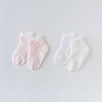 戴维贝拉 女童短袜夏季薄款儿童花边袜小童宝宝袜子