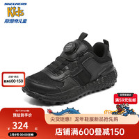 Skechers斯凯奇童鞋2021秋冬款个性男孩鞋子儿童运动鞋男童休闲鞋402241L 全黑色/BBK 34
