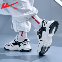 回力运动鞋男鞋秋冬款老爹鞋男士经典厚底增高潮流休闲轻便跑步鞋子男 白黑 43