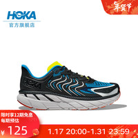 HOKA ONE ONE 男女款秋冬克利夫顿LS运动休闲鞋黑色 / 深海蓝 41