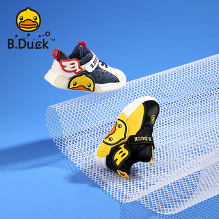 B.Duck bduck小黄鸭童鞋男童运动鞋冬小男孩休闲鞋加绒软底儿童鞋